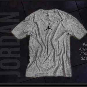 Air Jordan Grey T Shirt pre-owned adult SZ XL